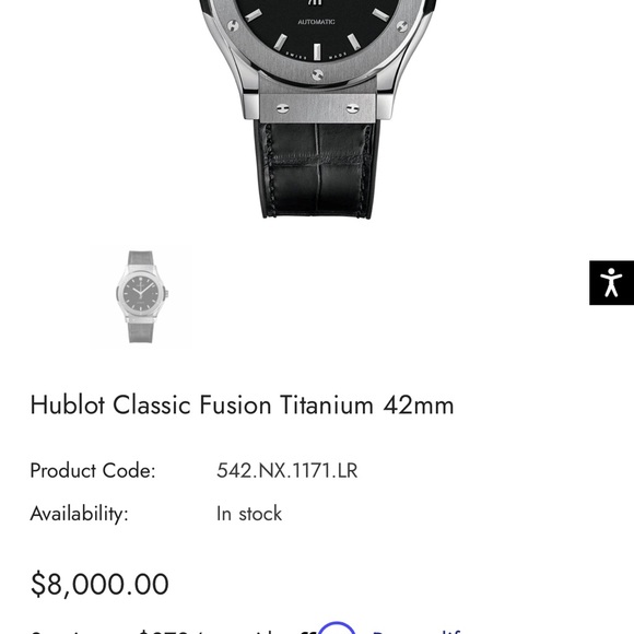 Hublot Classic Fusion watch SOLD! - Picture 9 of 9